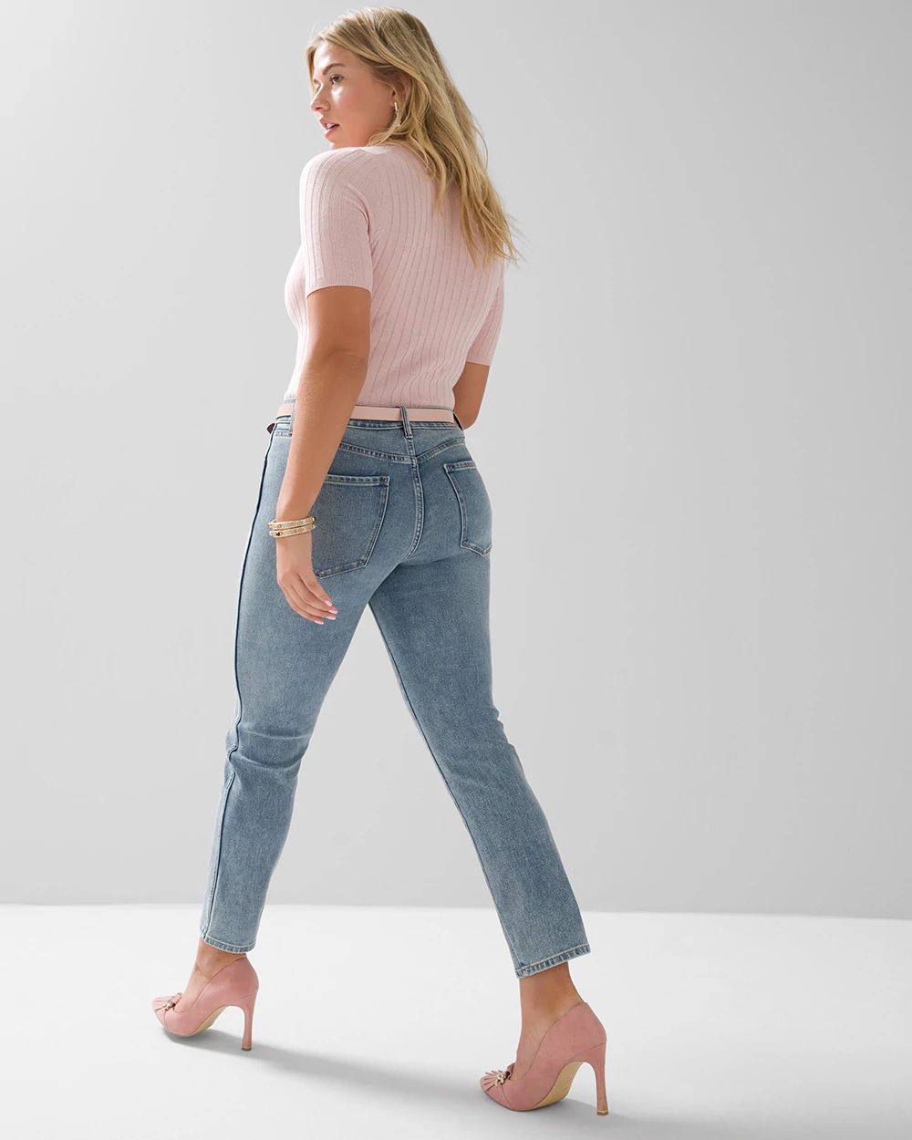 Curvy High-Rise Sculpt Straight Jeans click to view larger image.
