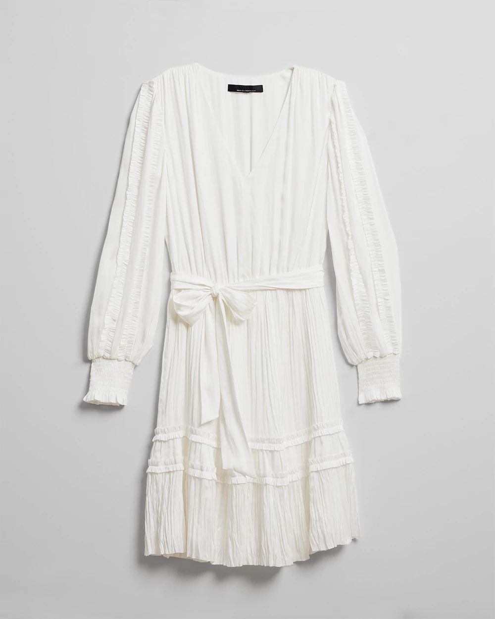 Satin Ruffle A-Line Dress