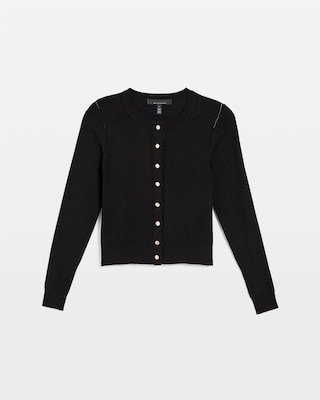 Crewneck Button-Front Cardigan click to view larger image.