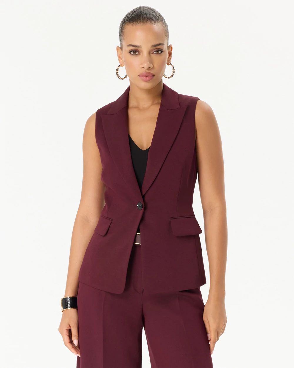 One-Button Tailored Vest