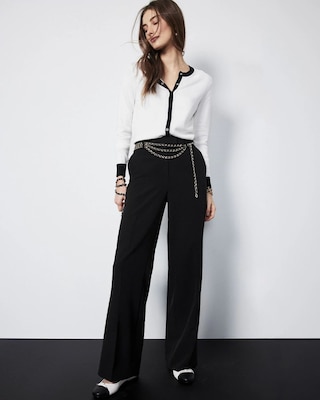 WHBM® Petite Lightweight Luna Wide Leg Trousers click to view larger image.