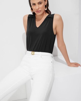 Outlet WHBM Banded-Hem Top