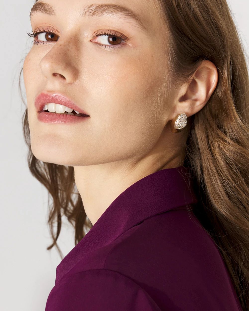 Dusted Pavé Stud Earrings click to view larger image.