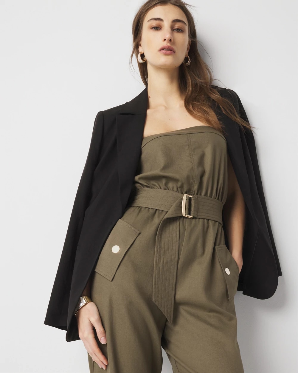 Strapless Utility Jumpsuit - image 2
