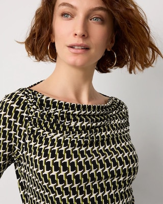 Cowl Neck Long Sleeve Top click to view larger image.