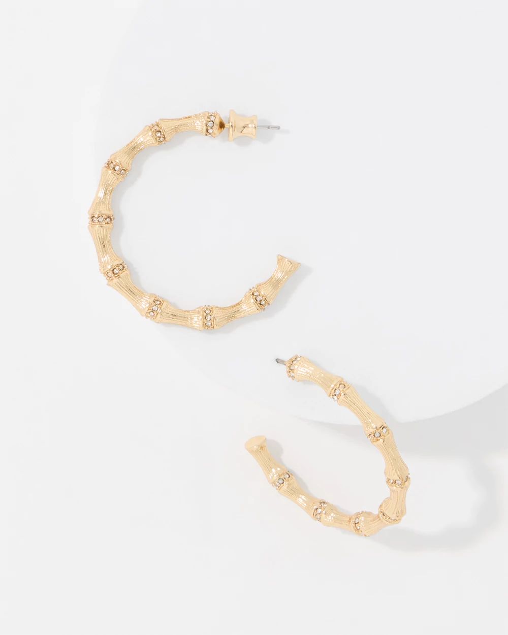 Textured Bamboo Hoop Earrings