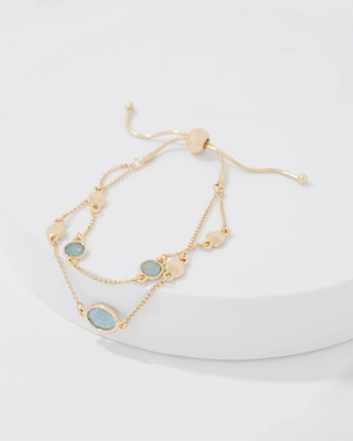 Blue Stone Chain Bracelet click to view larger image.