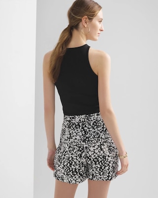 Pleated Matte Jersey Shorts