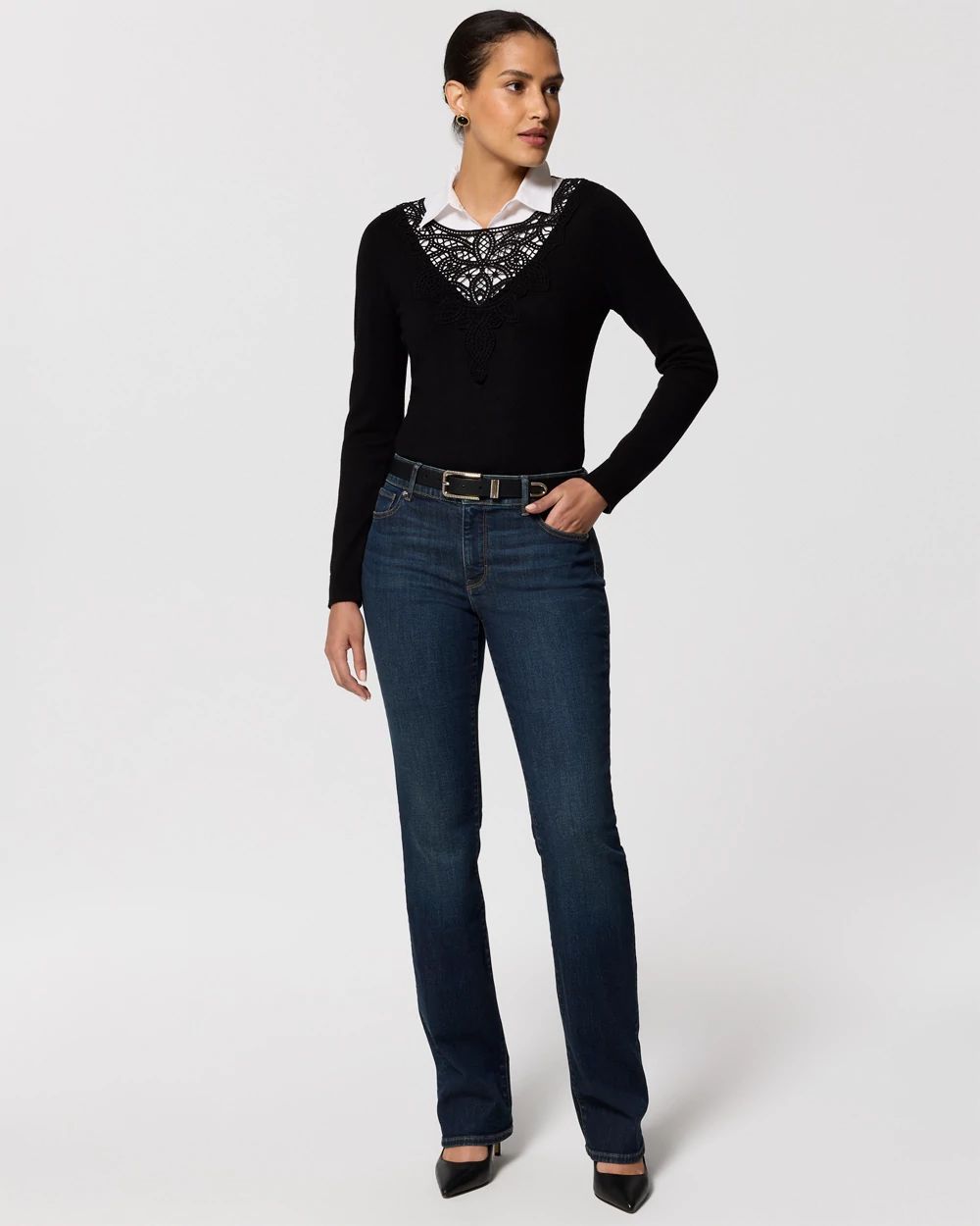 Mid-Rise Bootcut Jeans