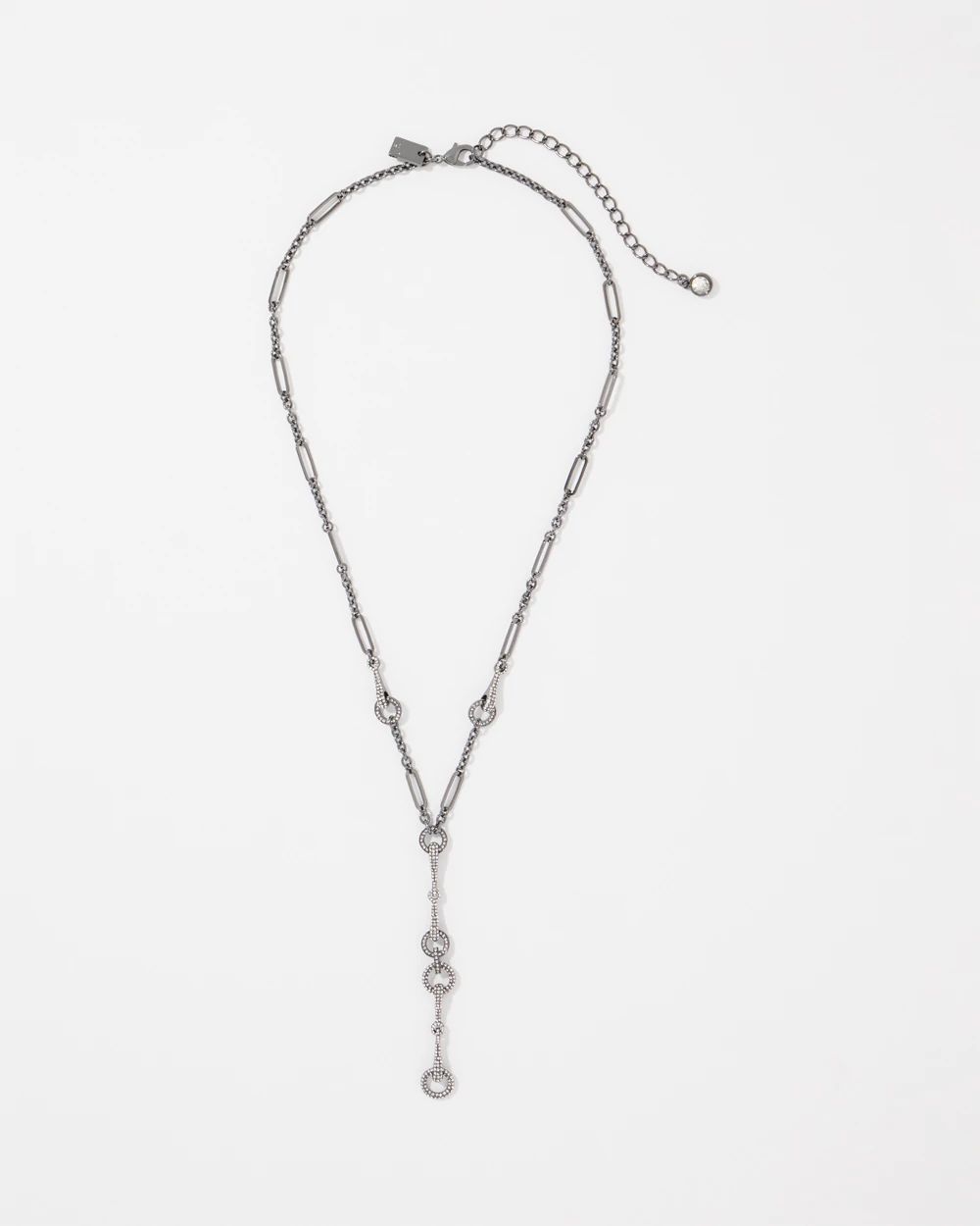 Pavé Horsebit Y-Necklace click to view larger image.