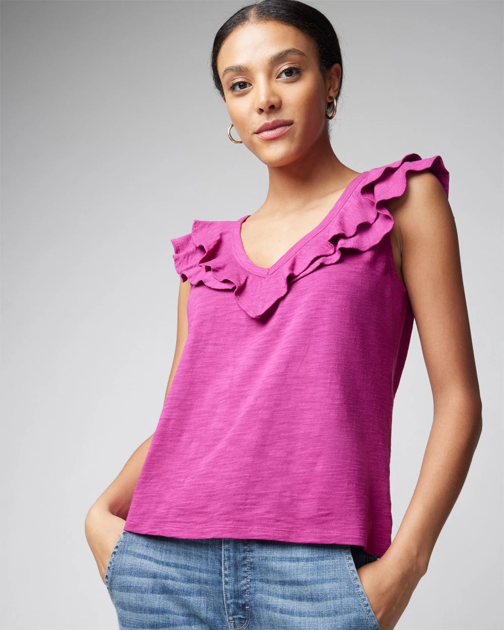 Ruffle Neck Tee