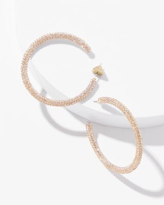 Large Pavé Hoops