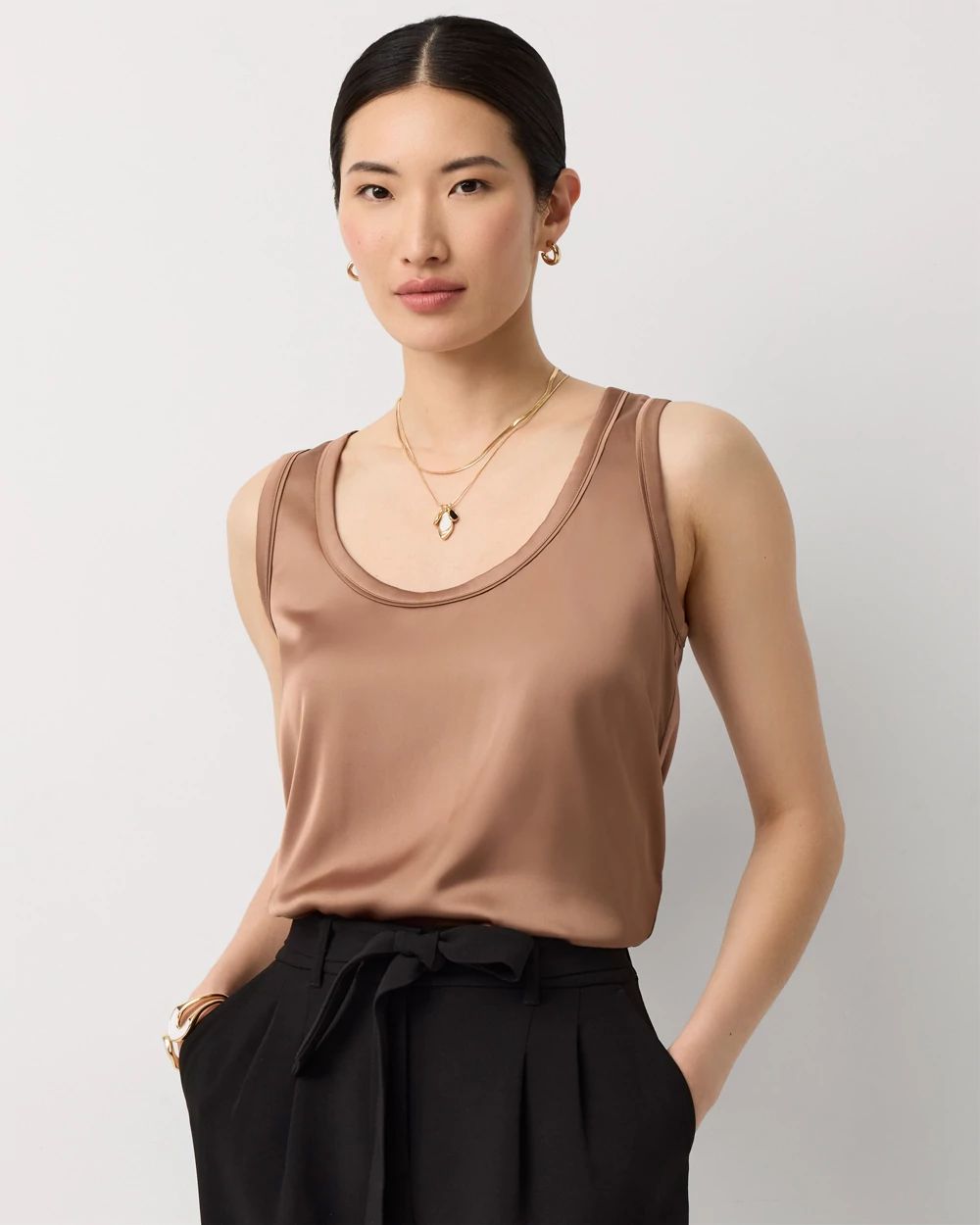 Satin Front Shell Tank