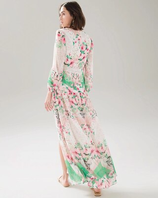 Drama Sleeve Floral Maxi Dress