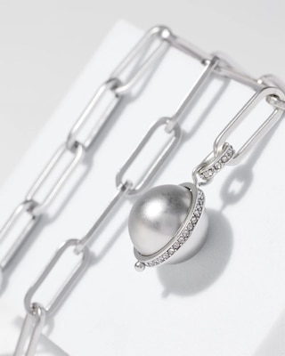 Silver Sphere Necklace