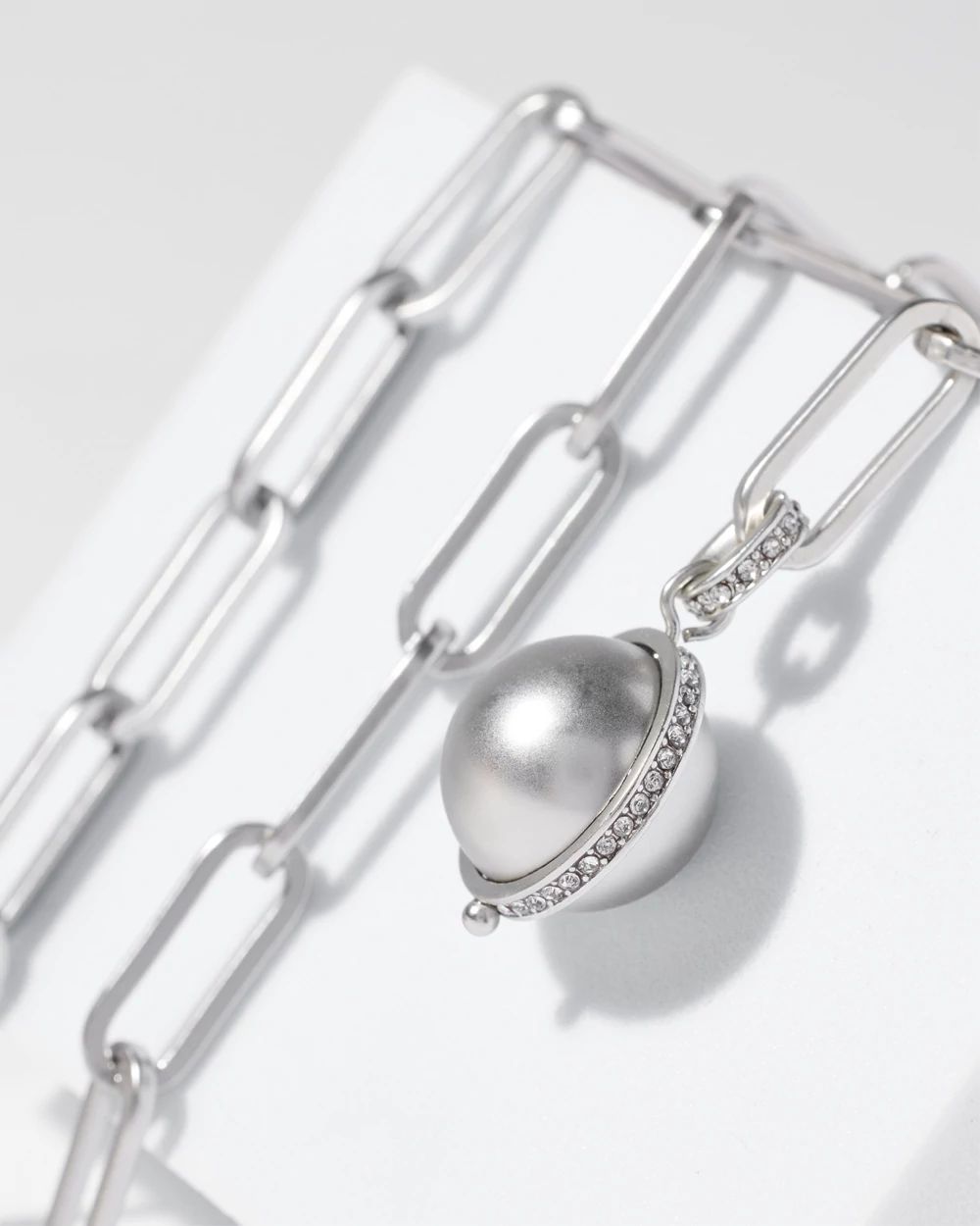 Silver Sphere Necklace