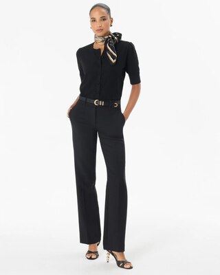 Elbow Sleeve Button Front Cardigan click to view larger image.