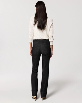 Petite Front Seam High-Rise Bootcut Jeans click to view larger image.