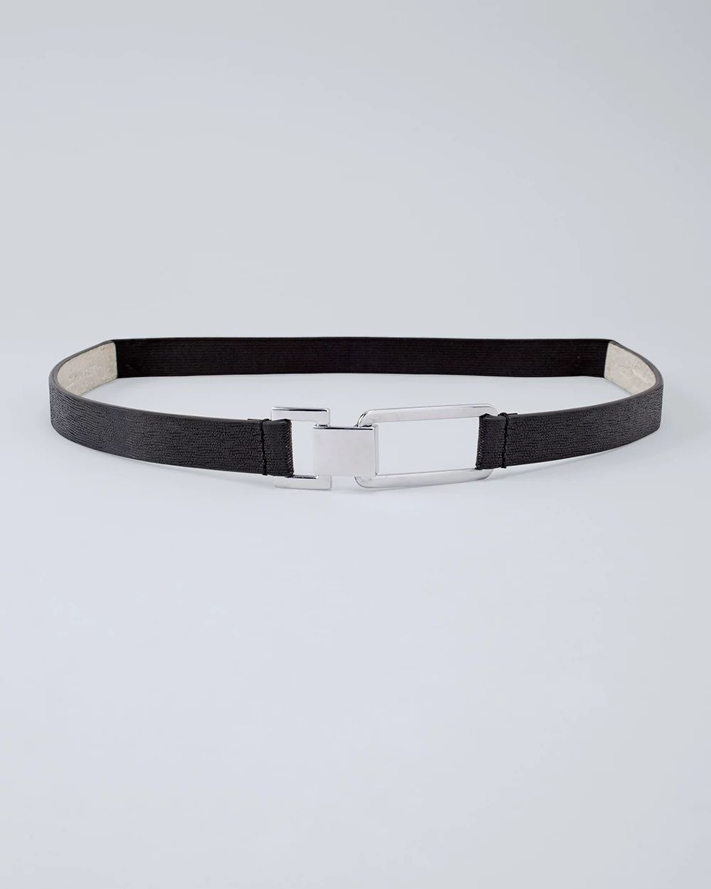 Leather Skinny Stretch Belt
