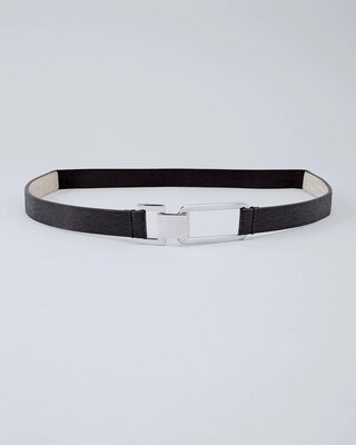Leather Skinny Stretch Belt
