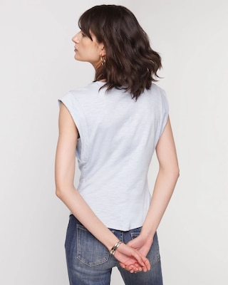 Lace-Up Peplum Tee