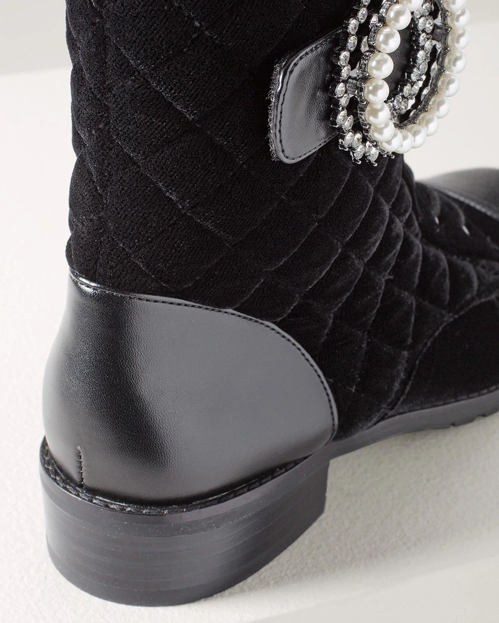 Chanel velvet combat boots outlet