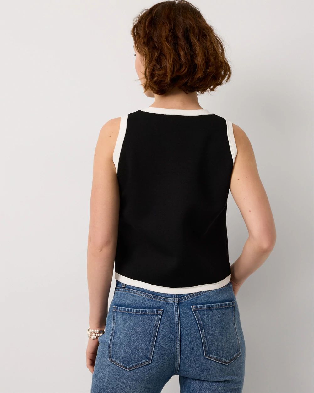 Petite Colorblock Knit Vest