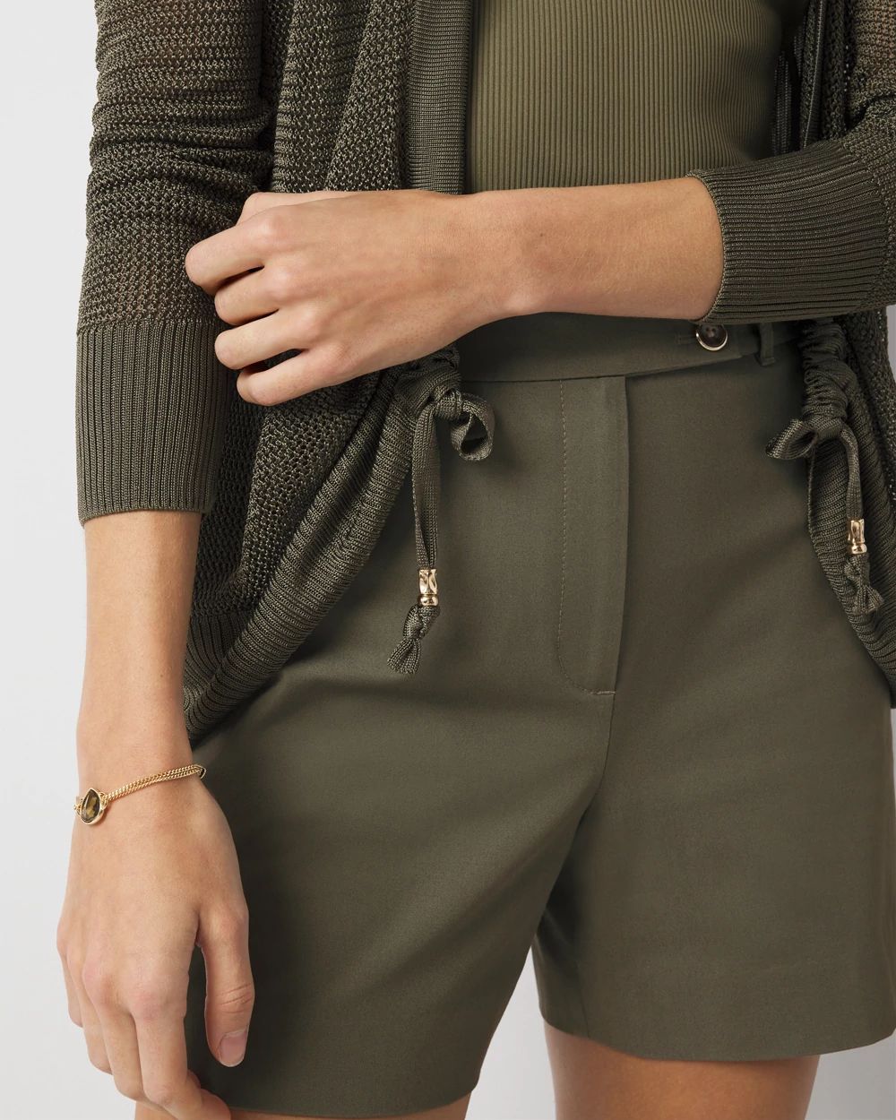 Mesh Cinched Cardigan