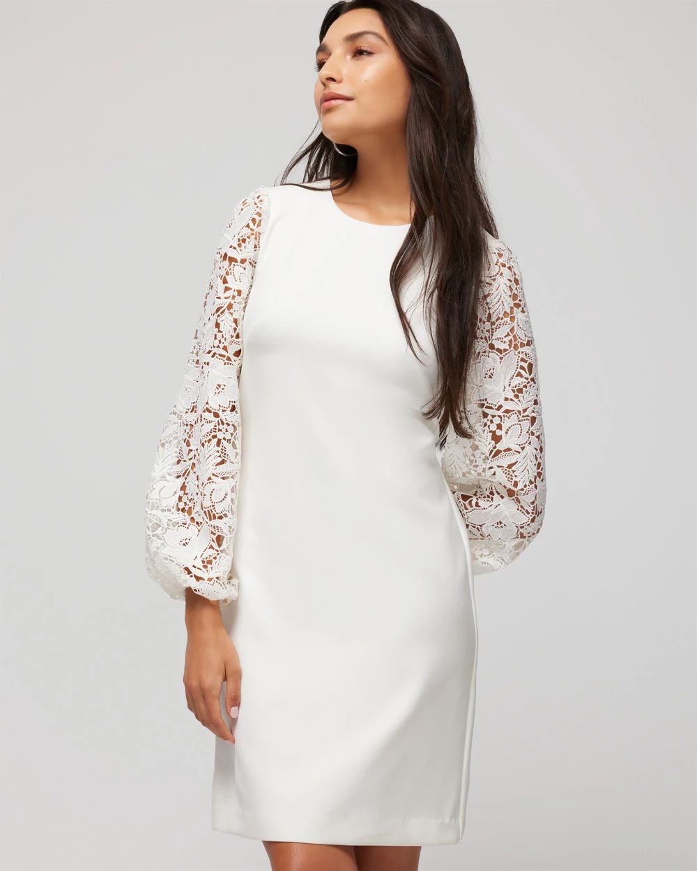 Lace Sleeve Shift Dress