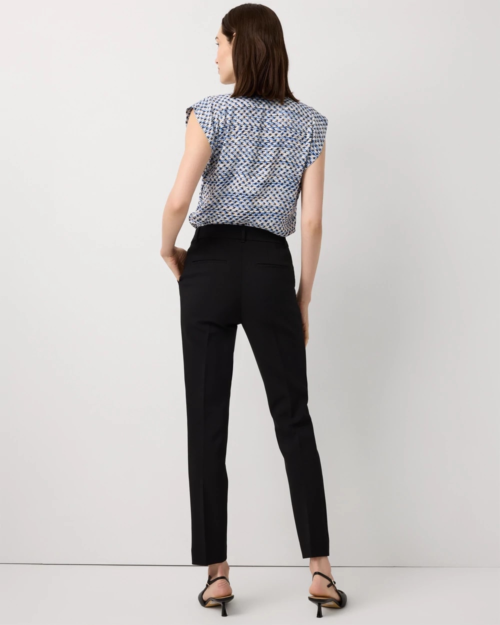 High-Rise Elle Slim Ankle Pant