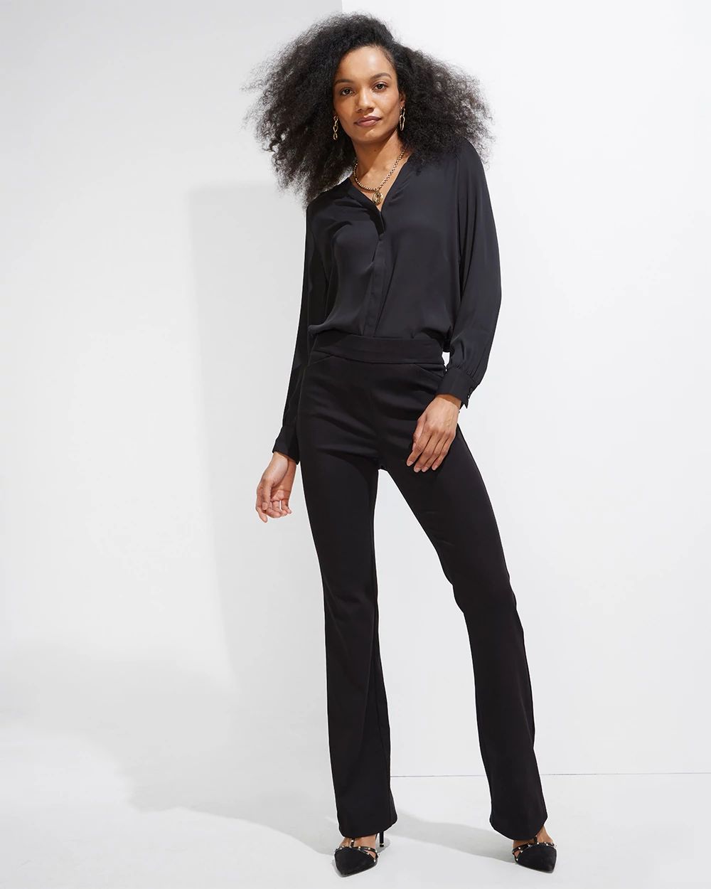 Outlet WHBM Pull-On Skinny Flare Pants