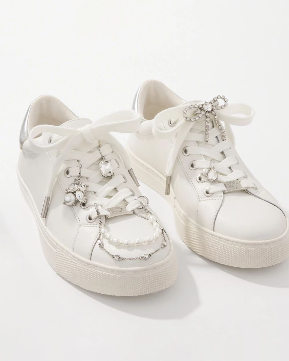 Rhinestone + Faux Pearl Shoe Charms