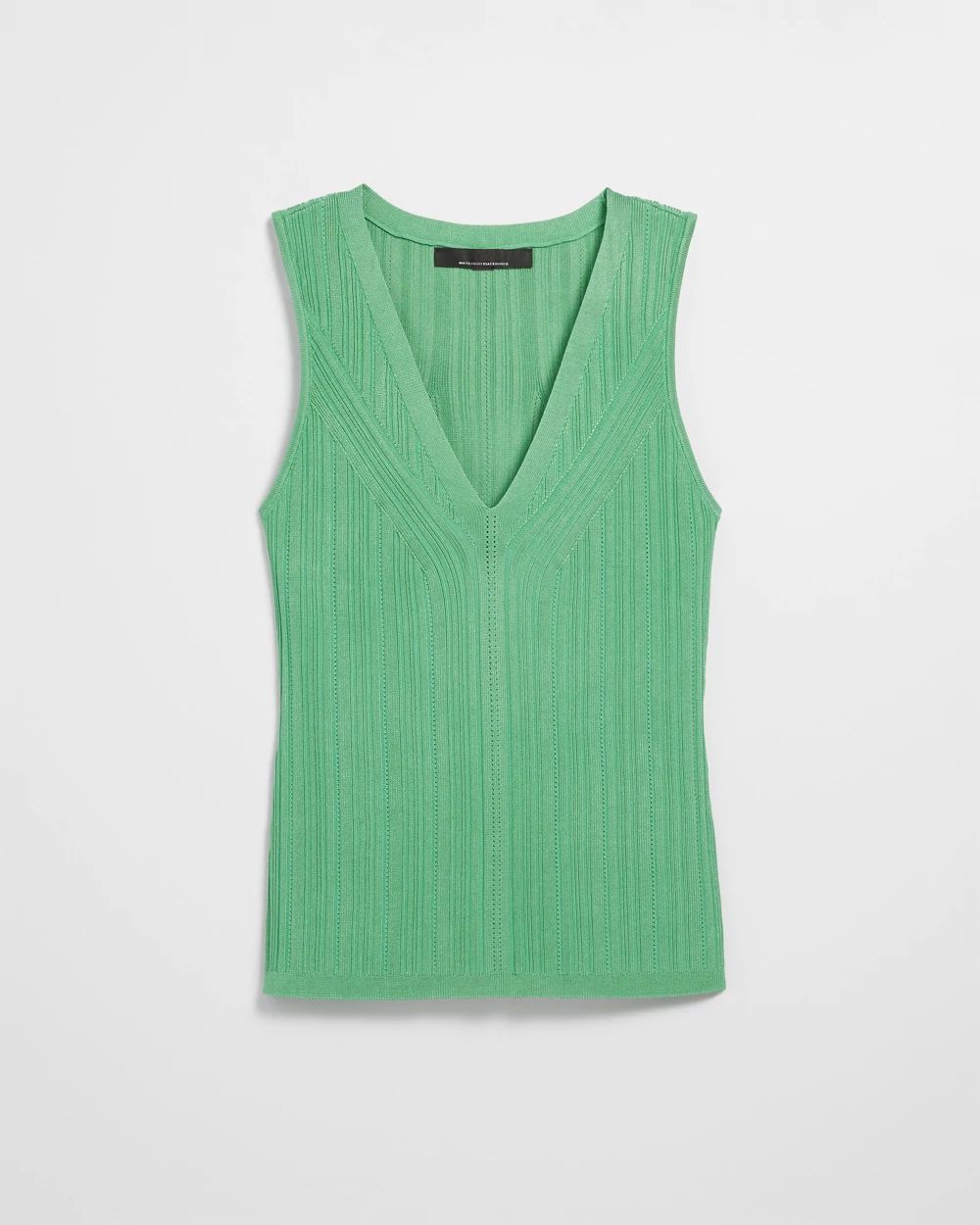 Rib Sculpted V-Neck Tank