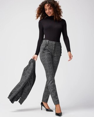 WHBM® Jolie Glenn Plaid Button Straight Pant