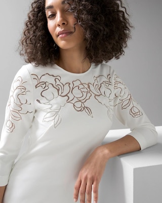 Floral Cut-Out Sheath Dress