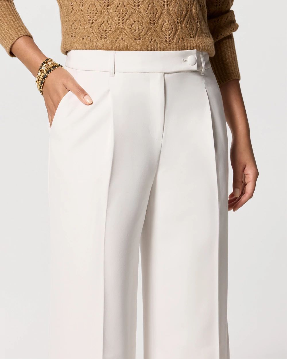 Crepe Wide Leg Pant click to view larger image.