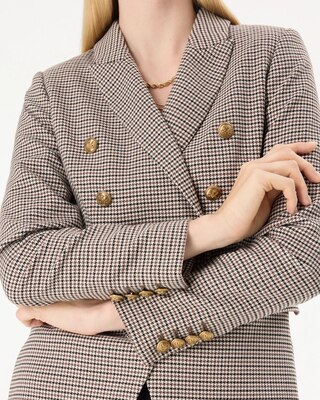 Houndstooth Double-Breasted Blazer click to view larger image.