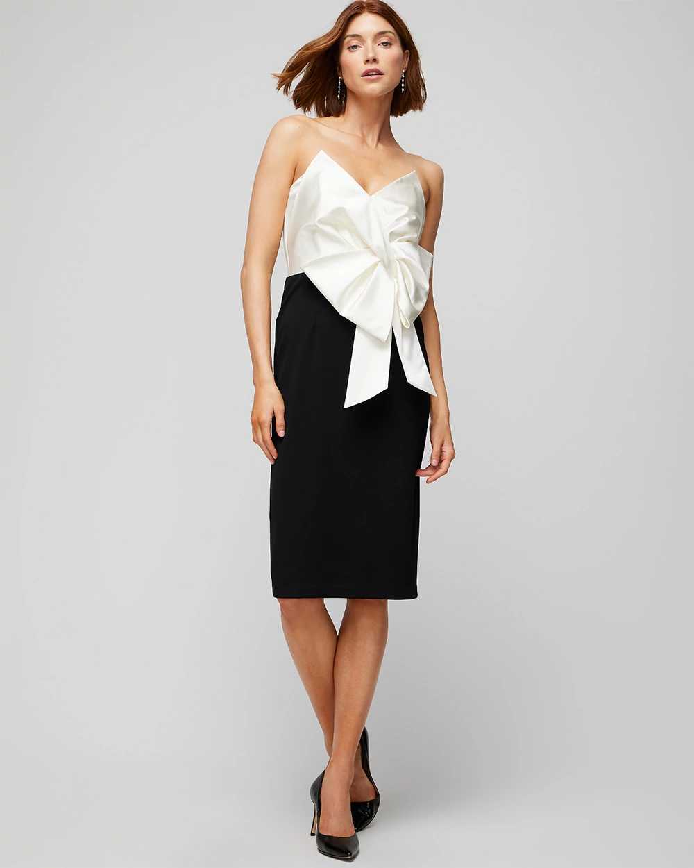 Strapless Contrast Bow Dress click to view larger image.