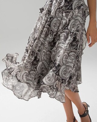 Ruffle Halter Midi Dress