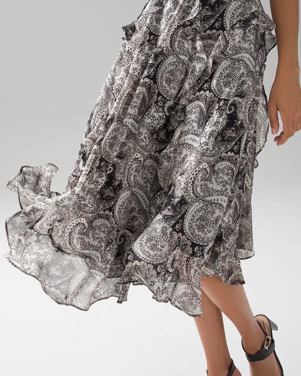 Ruffle Halter Midi Dress