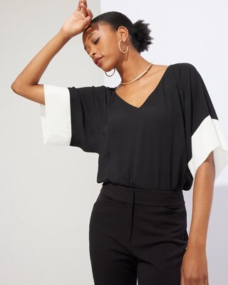 Outlet WHBM Colorblock Kimono Top