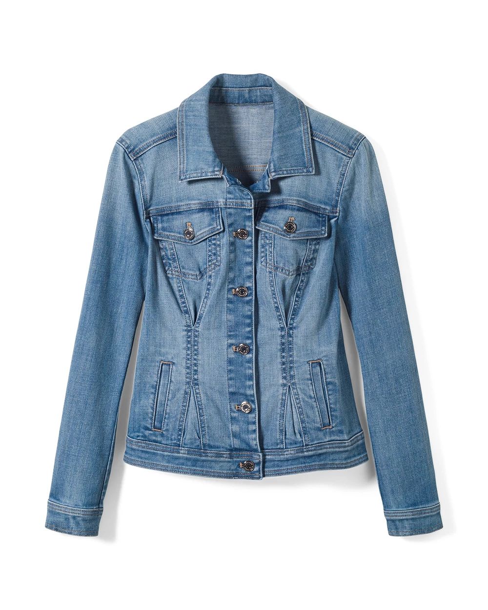 Petite Flirty Trucker Denim Jacket
