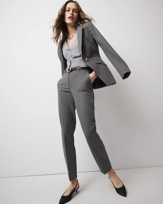 WHBM® Elle Slim Ankle in Pinstripe click to view larger image.