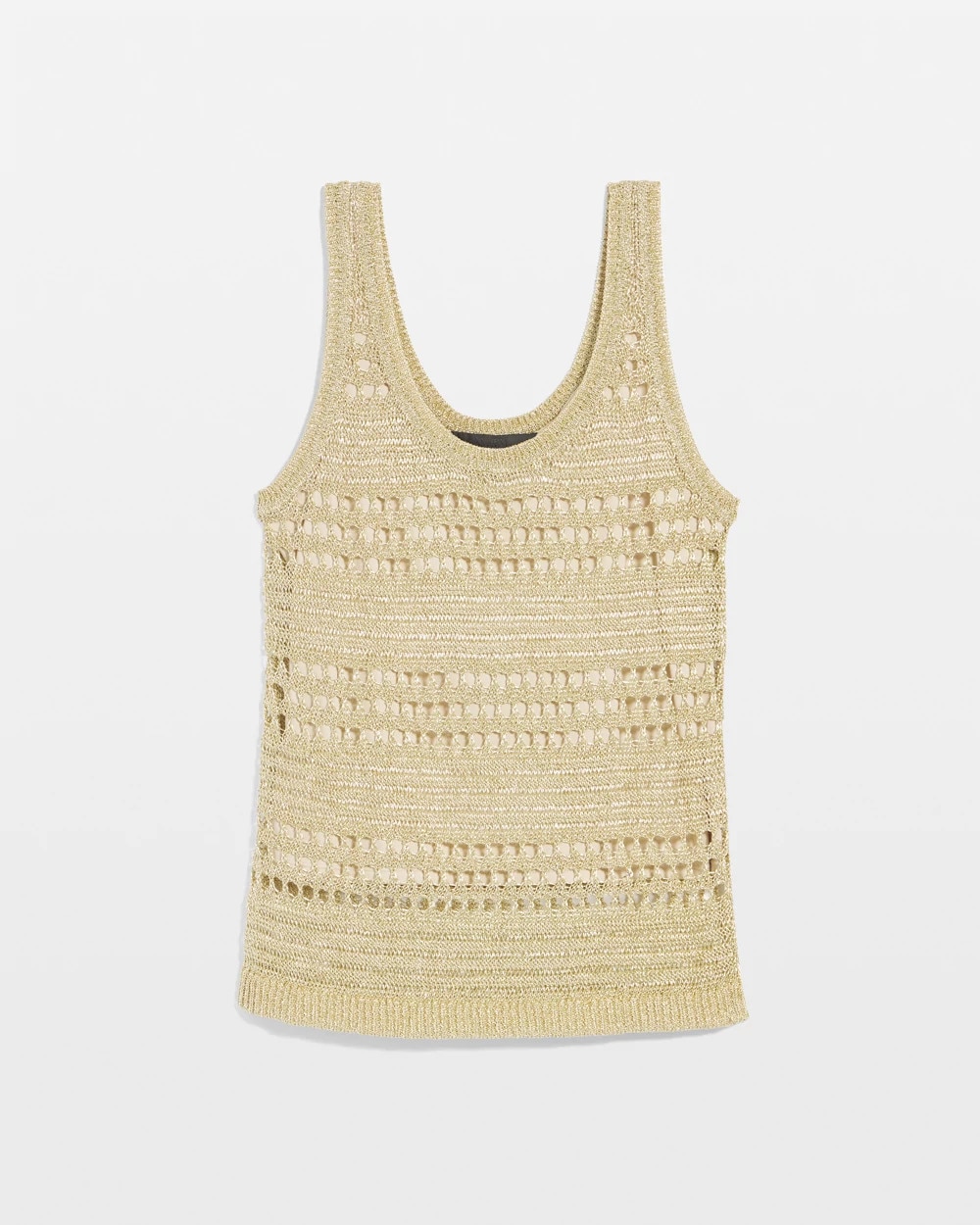 Metallic Scoop Neck Sweater Tank