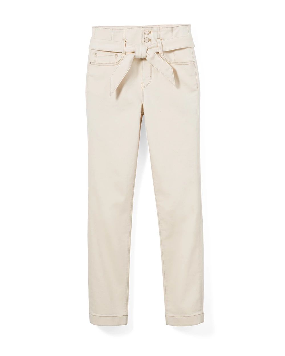 Extra High-Rise Tie Waist Slim Crops