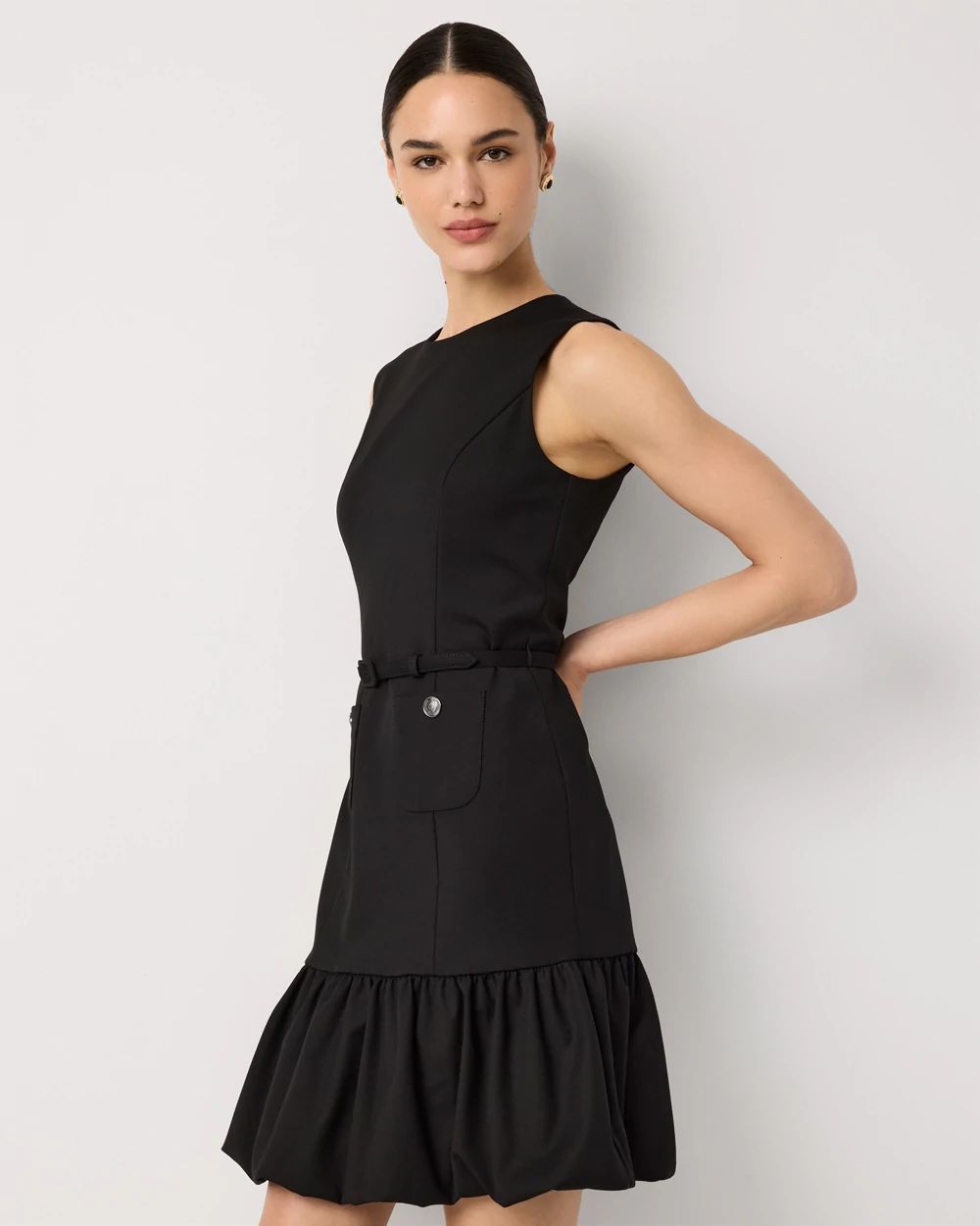 Bubble Hem Mini Dress click to view larger image.