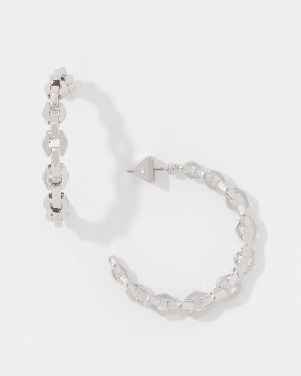 Geometric Links Hoop Earrings