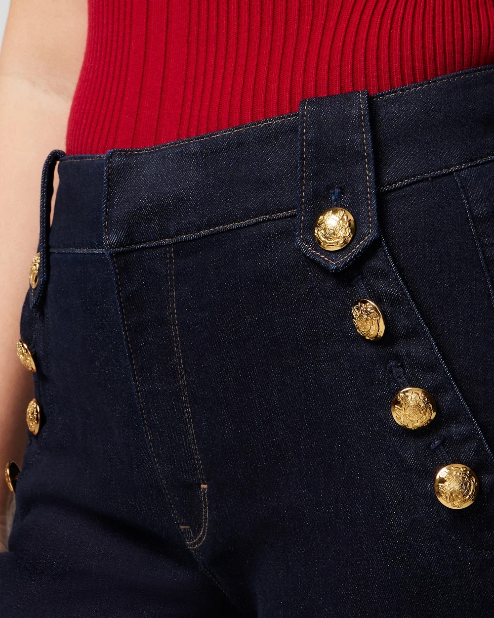 High-Rise Mariner Wide Leg Jeans