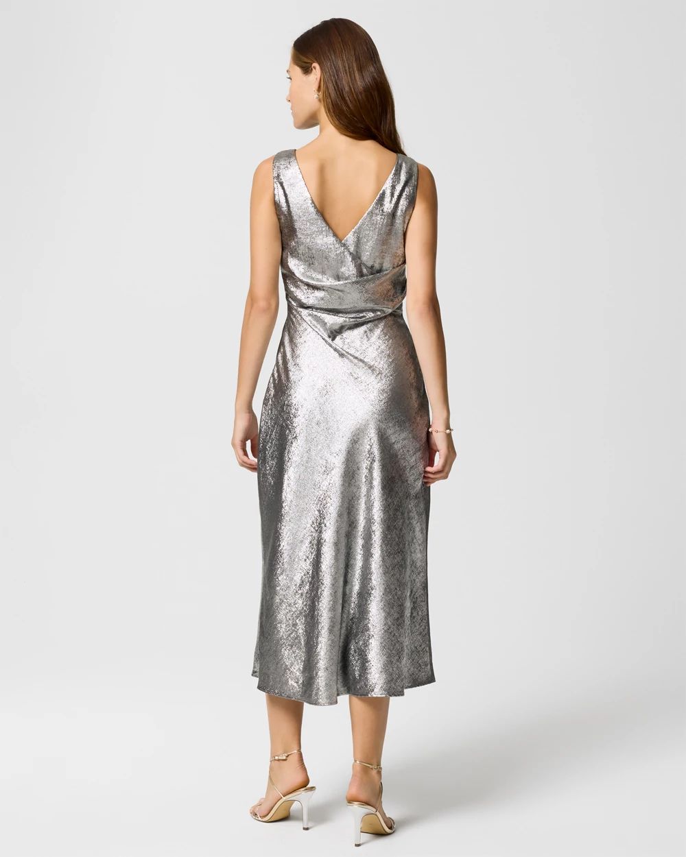 Petite Metallic Slip Dress click to view larger image.