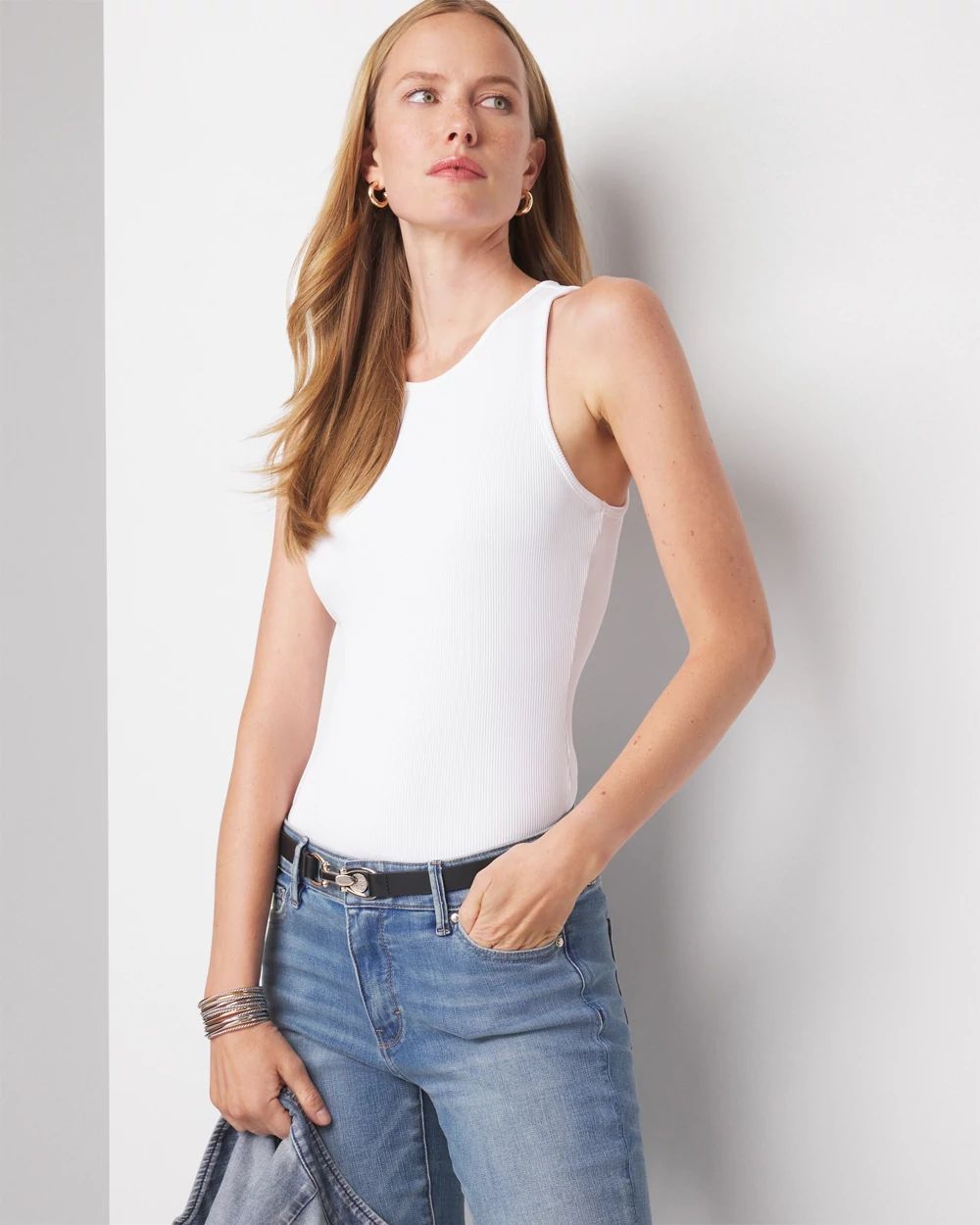 WHBM FORME™ Ribbed Stretch Tank